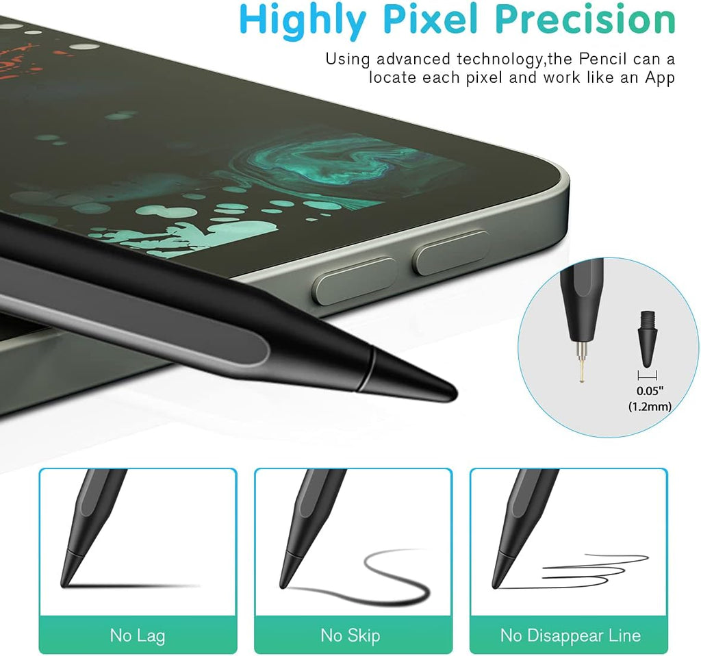 ANYQOO Stylus Pen for iPad 6th-11th Generation - Fast Charge Magnetic Pencil, Compatible with 2018-2025 Apple iPad Pro 11"/12.9"/M4, iPad Air 3/4/5/M2/M3, iPad mini 5/6 Gen/A17Pro