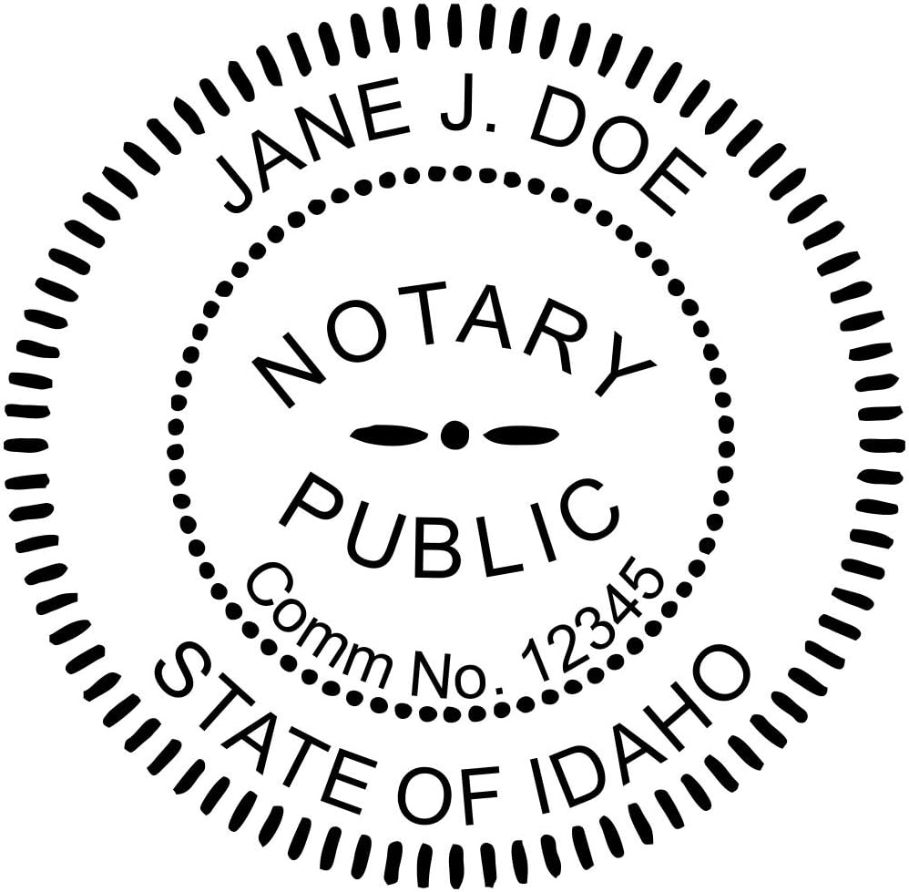 Idaho Round Notary Stamp | Official State Notary Stamp | Official Seals | Meets State Specifications (Idaho, Round Stamp)