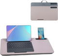 Portable Laptop Desk Fits Up to 16“ Laptops, with Tablet Slot, Built-in Cushion, Great for Home & Office,Lap Desk for Laptop,Lap Desk with Cushion (Grey Violet, Large)