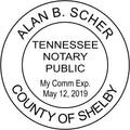 Tennessee Round Notary Stamp | Official State Notary Stamp | Official Seals | Meets State Specifications (Tennessee, Round Stamp)