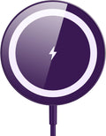 for Mag-Safe Charger, Magnetic Wireless Charger Made for iPhone 17/17 Pro/17 Pro Max/Air/16/15/14/13/12 Series, Mag Safe Charging Pad for AirPods Pro 3 2 (Purple)