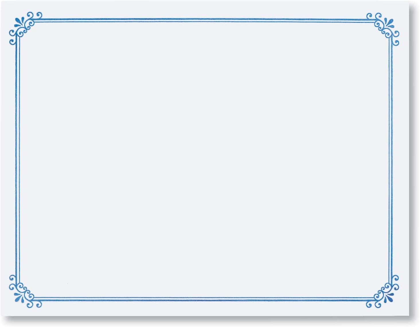 PaperDirect Blue Foil on White Simple Border Specialty Certificates, 8½ x 11, 50 Count, Certificates And Awards Paper, For School, Work, Diplomas & Award Certificates
