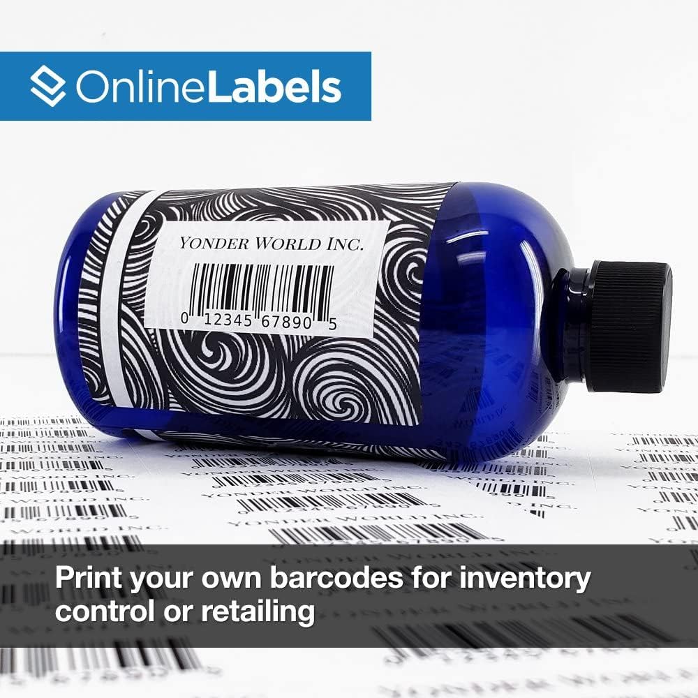 1.5 x 1 Rectangle Barcode Labels - Pack of 12,500 Labels, 250 Sheets - Inkjet/Laser Printer - Online Labels