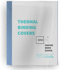 Binditek 10 Pack Thermal Binding Presentation Covers, 1/8 Inch Spine, Holds 30 Sheets, Ultra Clear Front Cover, Blue Paper Back Cover, Letter Size, for Students and Coworkers