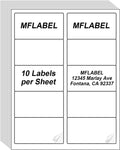 MFLABEL 2x4 Labels, 10-UP Shipping Address Labels, 2500 Labels,250 Sheets Labels for Printer, Internet Mailing Shipping Labels, Label Stickers, 2" x 4" FBA Labels for Laser/Inkjet Printer