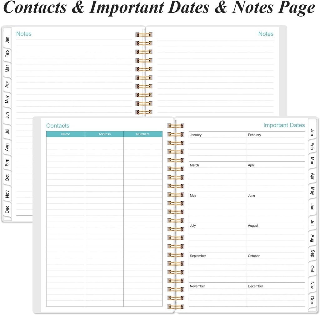 (3-Pack) 2026 Planner - A5 Weekly & Monthly Planners Spiral Bound, January 2026 - December 2026, 2026 Planner with Flexible Cover, Tabs, Inner Pocket, 6.4" x 8.5", Pink