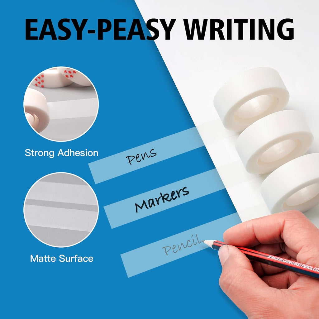 FeFu 48 Rolls Invisible Tape Refills 3/4 Inch X 1000 in, Translucent Tape for Dispenser Refill 1 Inch Core Easy Tear