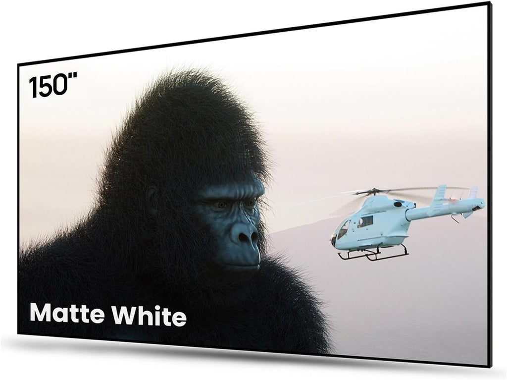 AWOL VISION 150-inch Projector Screen Fixed Frame, 1.3 dB Peak Gain, The Perfect Combo with LTV-2500, 80% Picture Quality Improved, 4K / 8K Ultra HD, Active 3D Wall Mount Projector Screen, MW-150
