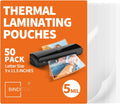 Binditek 50 Pack 5 Mil Thermal Laminating Pouches, 9x11.5 Inches Laminating Sheets, for Letter Size, Ultra Clear, Glossy, Hold 8.5x11 Inches, Heat Seal, School Office Supplies
