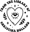 from The Library of Embossers & Stamps for Fantasy Book Readers | Custom Embosser | Custom Stamp | Ex Libris | Elevate Your Fantasy Collection of Stories and Novels (Design 7, Self-Inking Stamp)