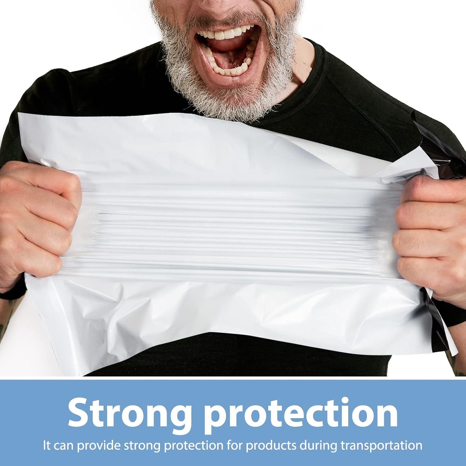 Metronic Poly Mailers 14.5x19 200 Pcs | Large Shipping Bags for Clothing | Strong Adhensive Mailing Bags for Small Business, Shipping Envelopes Bags, Tear-resistant Package Bags White