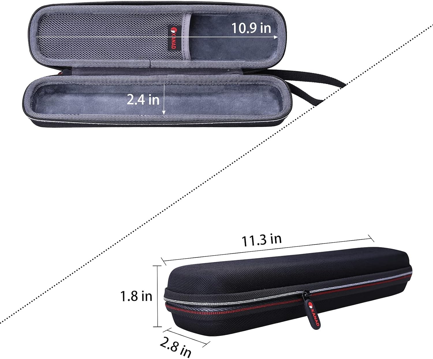 XANAD Hard Case for Epson Workforce ES-50 / ES-55R / ES-60W / ES-65WR / DS-30 / DS-70 / DS-80W Document Scanner (Case Only)