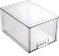 BINO | Stackable Storage Drawers, Tall Small - Clear | THE CRATE COLLECTION | Storage Bins With Drawers Bathroom Organizers and Storage Organization and Storage Under Sink Organizer Vanity Cabinet