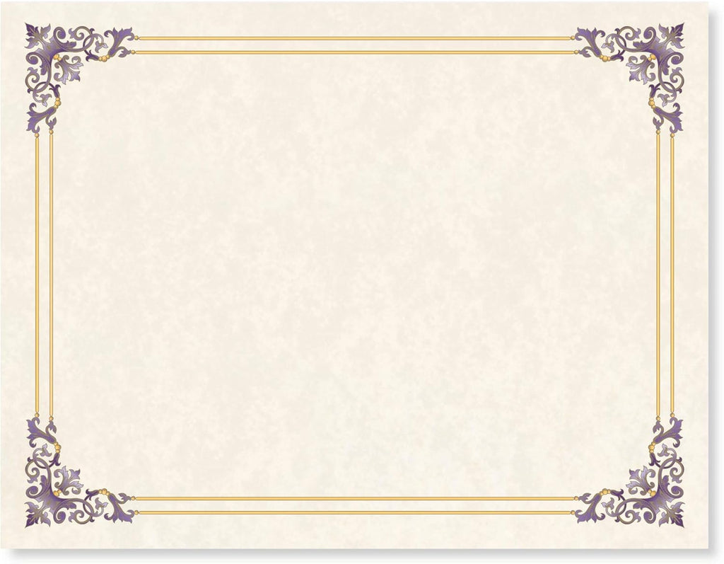 PaperDirect Wine and Gold Foil Accents on Renaissance Standard Certificates, 8½ x 11, 100 Count, Certificates and Awards Paper, for School, Work, Diplomas & Award Certificates