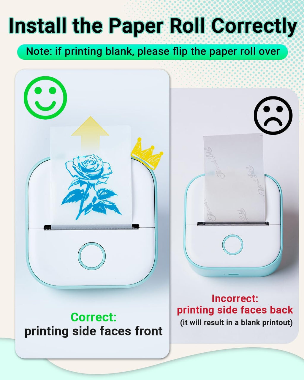 Memoking Sticker Printer - T02 Mini Printer Print Pods Portable Thermal Inkless Sticker Maker Machine Bluetooth Pocket Impresora Portátil Instant Print for Notes, Anatomical Diagrams, Journal,DIY,Gift