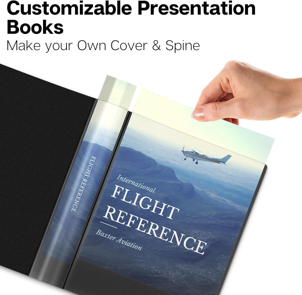 Dunwell Small Presentation Book 5.5x8.5 (12-Pack, Black), 24 Pockets Display 48 Half Size Pages, Plastic Binders with Sleeves, 5.5 x 8.5 Mini Booklets, Acid-Free Poly