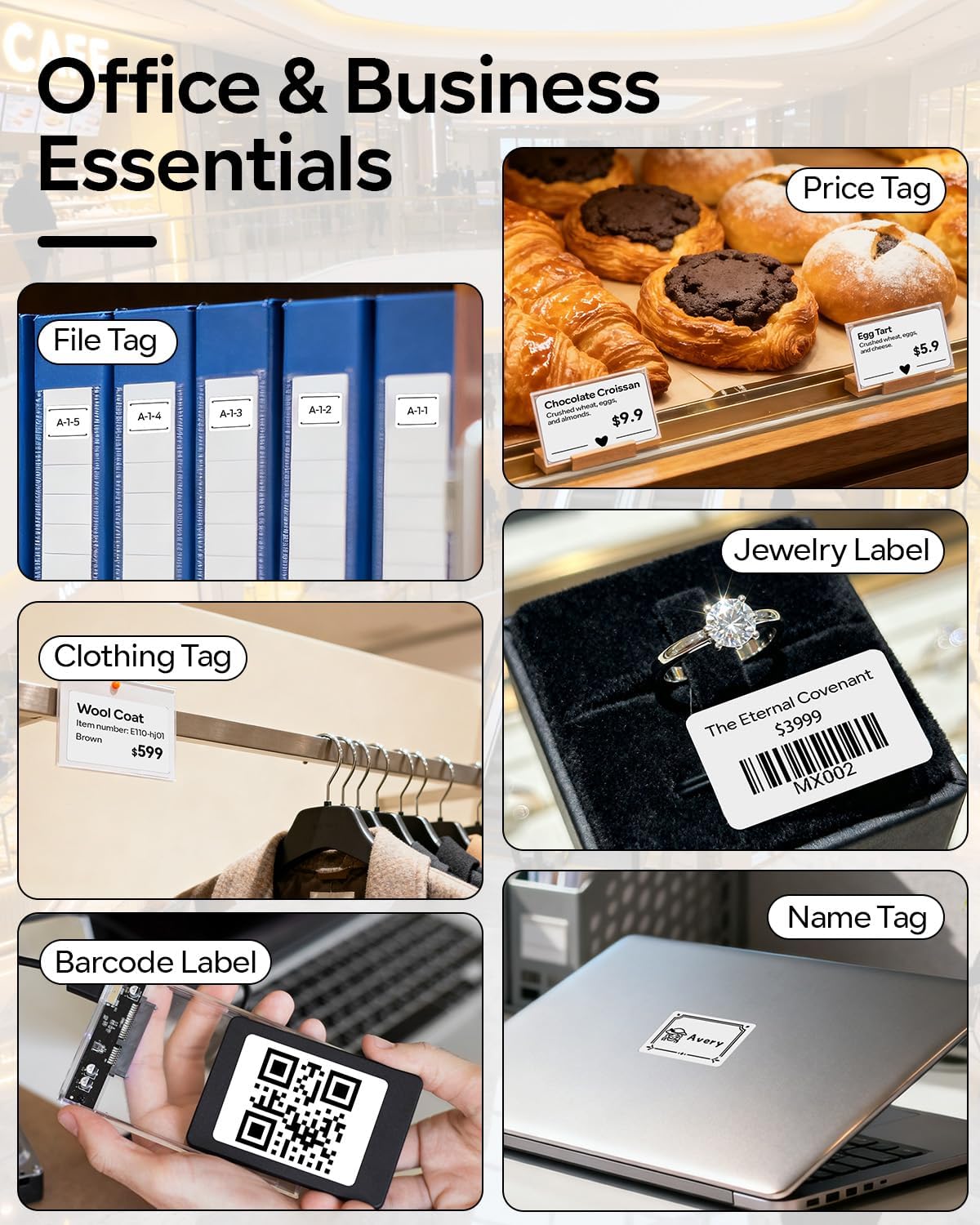 Phomemo M221 Label Maker, New Upgraded 3 Inch Bluetooth Thermal, Easier & More Stable, for Product, Address, Barcode, Small Business, Portable Label Printer DIY on Phone/PC, Space Gray,+100 Labels