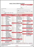 J. J. Keller 25-Pack, Annual Vehicle Inspection Report Forms, 3-Ply Carbonless Form, DOT Compliant