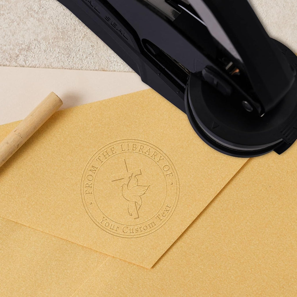 Personalized Library Or Wedding Book Embosser Custom Name Logo Text Monogram Initials Embossing for Books Envelopes Invitation Napkin Wedding Embosser Gift