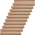 10 Pack Aluminum Name Plate Holders for Door or Wall, 2” x 8” Office Wall Mount Name Plate Holder with Textured Design and Double Sided Tape, for Office, Business, Meeting Room (Rose Gold)