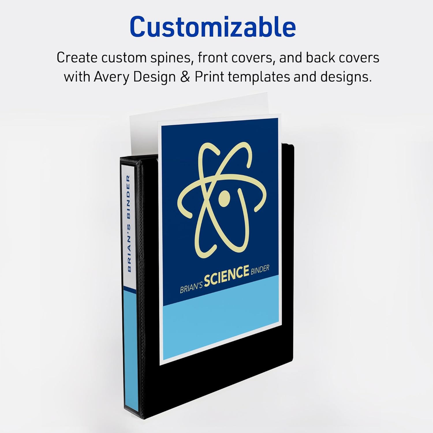 Avery Heavy-Duty View 3 Ring Binders, 1 Inch One Touch Slant Rings, 250-Sheet Capacity, Assorted Dark Colors, 4-Pack (79632) – for School, Office, Teachers, Classrooms & Home Organization