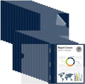 Ndsox 30 Packs Clear Front Report Covers with 3-Prong Fasteners Plastic Project Presentation Folders Resume Document Covers with Navy Blue Back for 8.5x11" Letter Size Paper for School Office Business