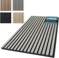 AKUMAX Wood Slat Acoustic Panels for Wall and Ceiling-2 Pack Art Acoustic Foam Panels 96x24Inches 3d Wall Panels High Density Sound Dampening Panels (Sineroak)