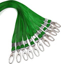 10 Pcs Lanyards Green Lanyard for Id Badges Nylon Lanyard Bulk Clip Swivel Hook for Office Id Badges Key Chains (Green)