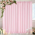 SoarDream Pink Backdrop Curtains Polyester 2 Panels 5ft x 10ft Photography Backdrop Drapes Wedding Party Baby Shower Birthday Decorations