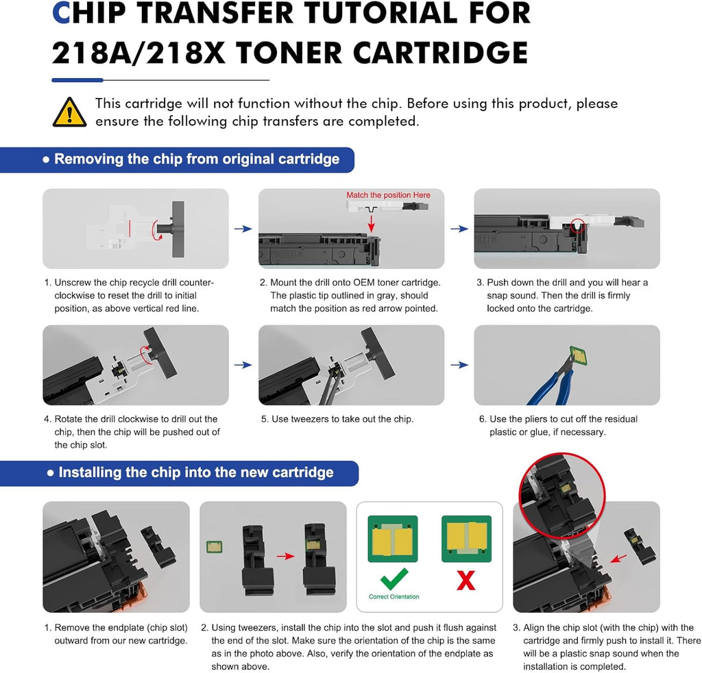 218A 218X Toner Cartridges 4 Pack 3301dw Compatible Replacement for HP 218A 218X Color Laserjet Pro MFP 3301fdw 3301cdw 3201dw 3301sdw Printer High Yield Ink Set W2180A (Black Cyan Yellow Magenta)