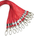 10 Pcs Lanyards Red Lanyard for Id Badges Nylon Lanyard Bulk Clip Swivel Hook for Office Id Badges Key Chains (Red)