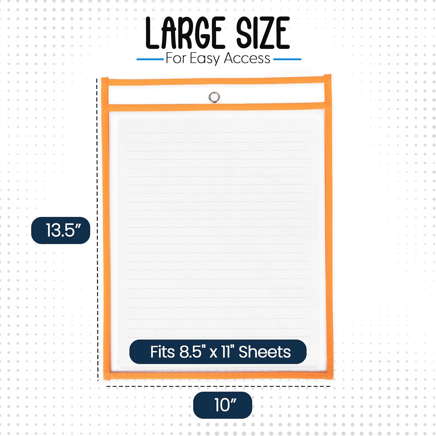 Essex Wares - 25 Pack, Assorted, Job Ticket Holders, 10" Wide x 13.5" Tall - Clear Plastic Shop Ticket Holders - Easy to Use, Reusable & Easy Erase Plastic Invoice Holders, Water-Resistant & Durable