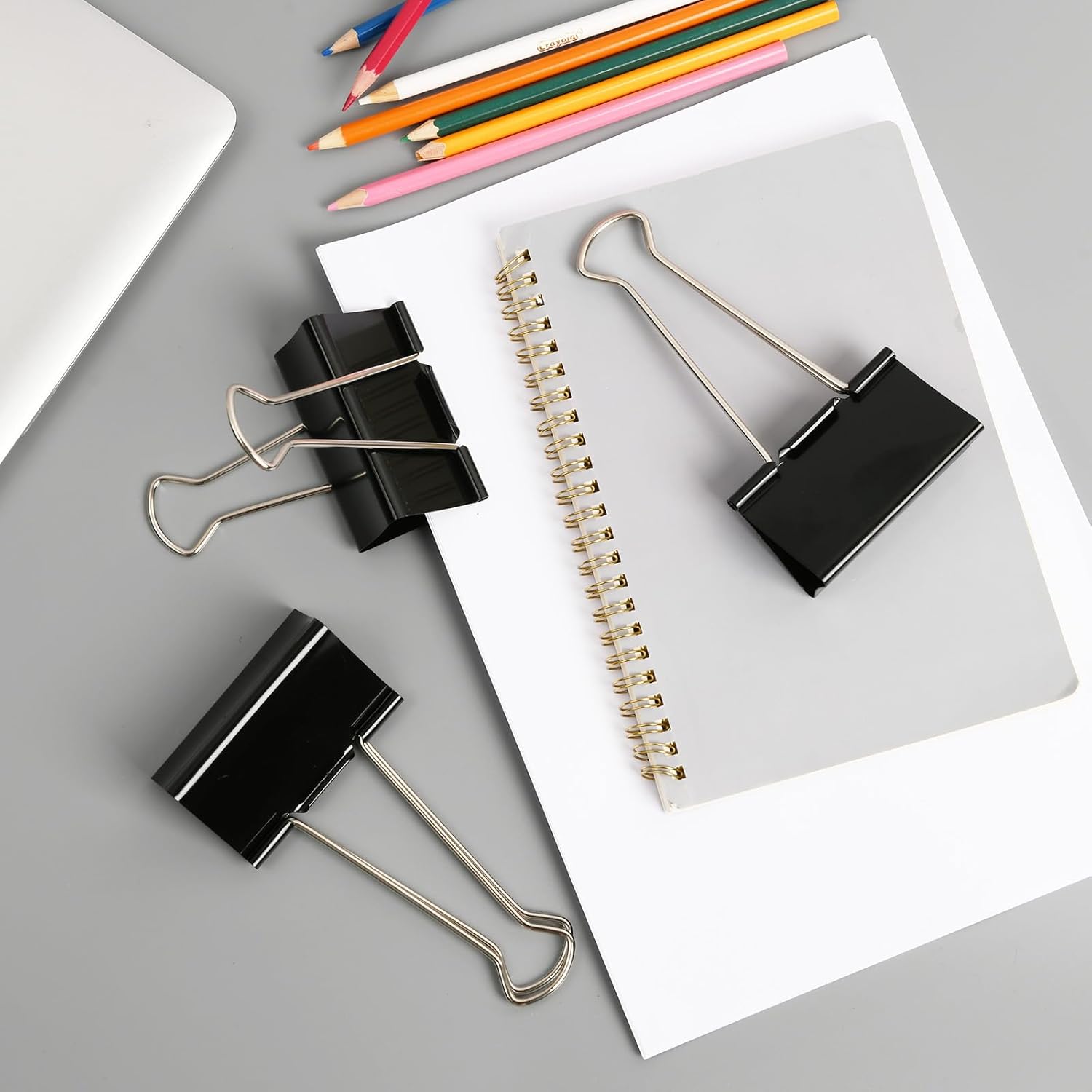 48 Pack Extra Large Binder Clips 3 Inch Metal Jumbo Binder Clips Black Big Paper Clamps for Teachers, Students, Office, Home, School Supplies