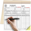 Custom Invoice Receipt Book for Small Business 5.5x8.5" Personalized 2-Part Contractor Duplicate Carbonless Sales Forms with Company Name Address Phone Number 100 Sets