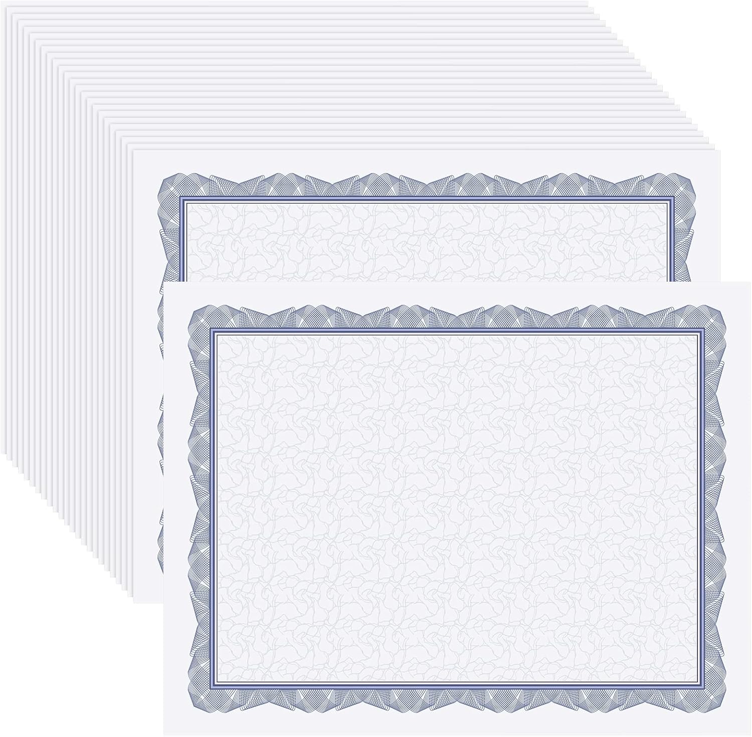 Panelee 300 Sheets Award Certificate Paper with Blue Border, Letter Size, 8.5 x 11 Inches, Biodegradable Coated Paper for Laser & Inkjet Printers