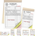 Custom Invoices Receipt Book for Small Business Personalized 3-Part Duplicate Carbonless Logo Receipt Books Sales Payment Forms with Company Name Address Phone Number 100 Sets5.5" x 8.5"