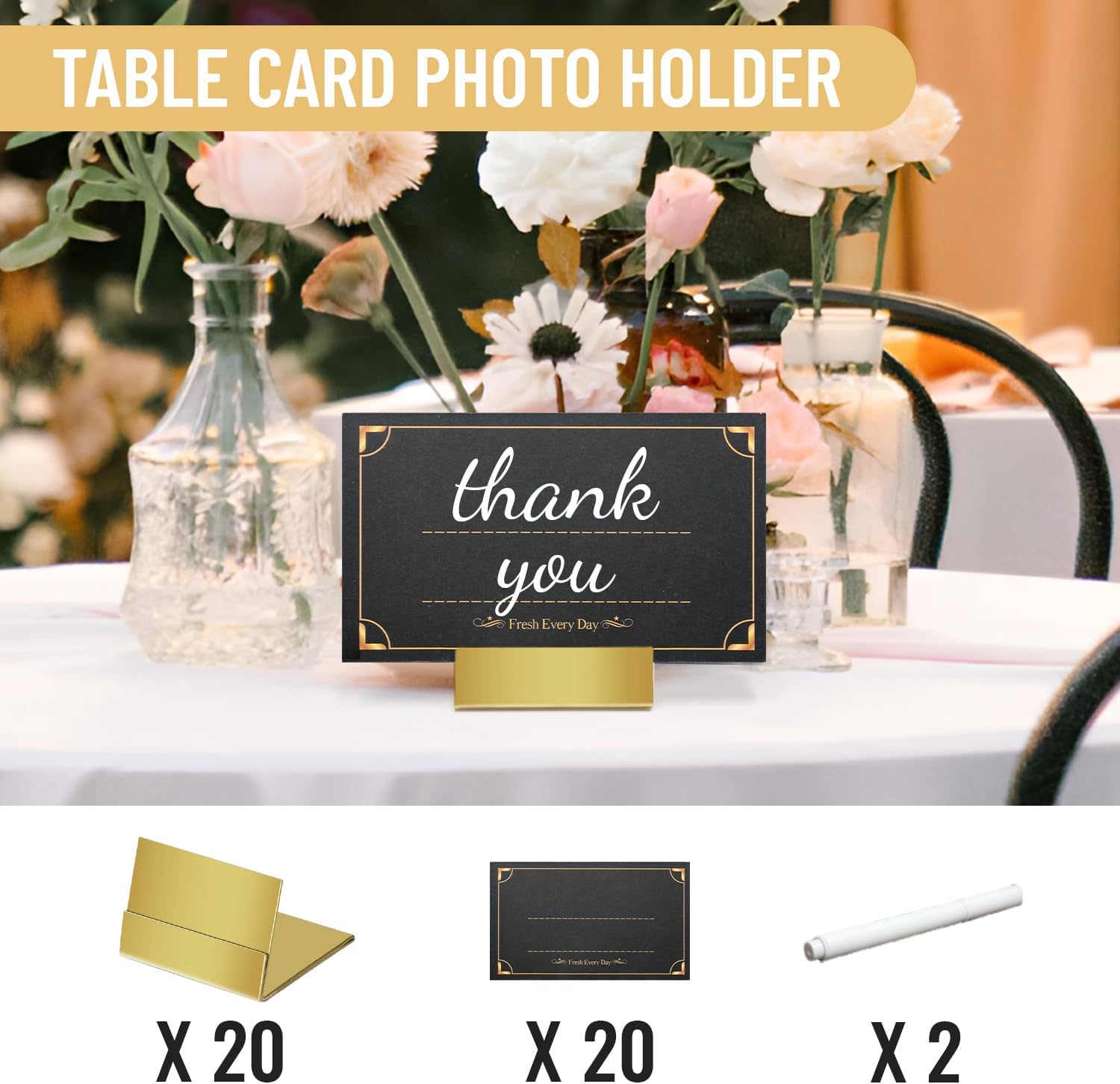 Place Card Holders Gold Brass 20 Sets Vintage Finish Table Card Holder Antique Small Table Card Stands Memo Price Tags Reception Party Photo