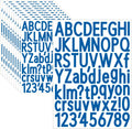 10 Sheets Letter Stickers, Alphabet & Number Stickers, 1.5 inch Vinyl Self-Adhesive, Mailbox & Cup Labels, Holiday Party Decoration (Blue)