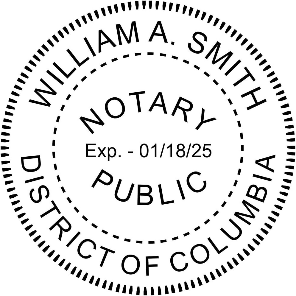 District of Columbia Round Notary Stamp | Official State Notary Stamp | Official Seals | Meets State Specifications (District of Columbia, Round Stamp)
