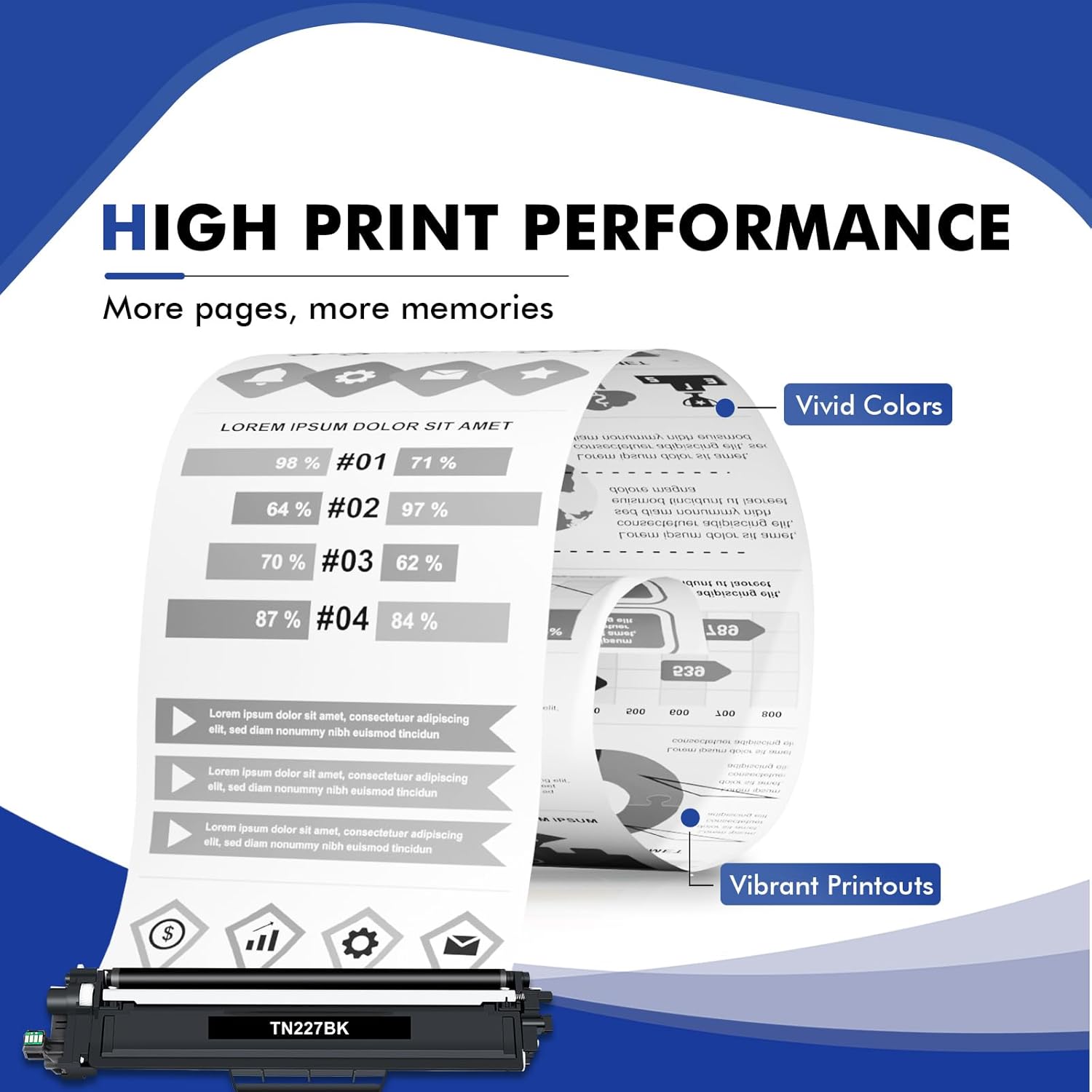 TN227BK TN-227BK TN227 Black MFC-L3770CDW Toner Cartridge Replacement for Brother TN227 TN227BK TN-223BK TN223BK for MFC-L3770CDW HL-L3290CDW HL-L3230CDW MFC-L3750CDW L3710CW L3210CW Printer (2 Pack)