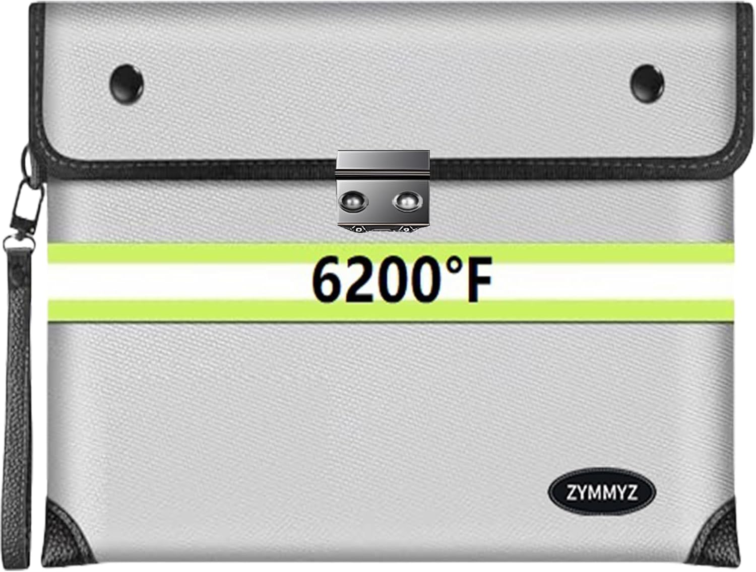 Upgraded 6200°F Fireproof Document Bag Waterproof with Zipper,9 Layers of Heat Insulated Materials,Fireproof Money Bag for Cash,Valuables and Important Documents
