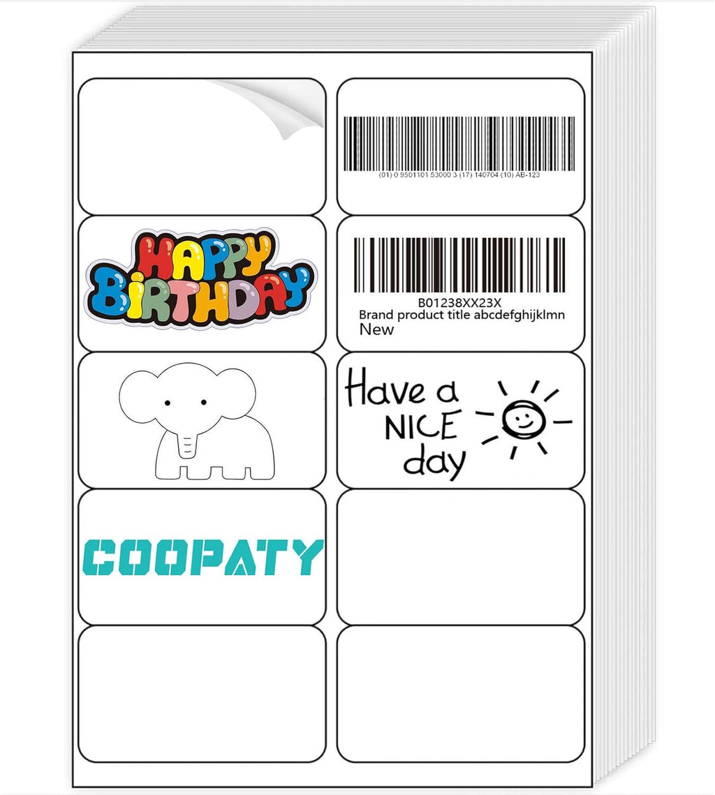 2"x4" Shipping Address Labels, FBA 10 Up Address mailing Labels, White Sticker Address Labels for Laser/Inkjet Printer (100 Sheets, 1000 Labels)