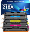 218A 218X Toner Cartridges 4 Pack 3301dw Compatible Replacement for HP 218A 218X Color Laserjet Pro MFP 3301fdw 3301cdw 3201dw 3301sdw Printer High Yield Ink Set W2180A (Black Cyan Yellow Magenta)