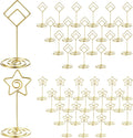 40 Pcs TTable Number Stands Gold, 3.35 inch Place Card Holders,Table Number Stands,Table Card Holder, Photo Picture Holders for Centerpieces, Wedding, Party, Birthday, Star Shape, Diamond Shape