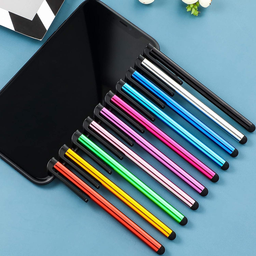 Outus 30 Pieces Stylus Pens for Touchscreen Capacitive Slim Stylus Pens for Universal Touch Screens Devices, Compatible with iPhone, Ipad, Tablet (10 Colors)
