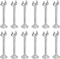 MECCANIXITY 12Pcs Table Number Holder 3.9 Inch Place Card Holder Picture Holders Silver Table Sign Holders for Wedding Anniversary Birthday Party