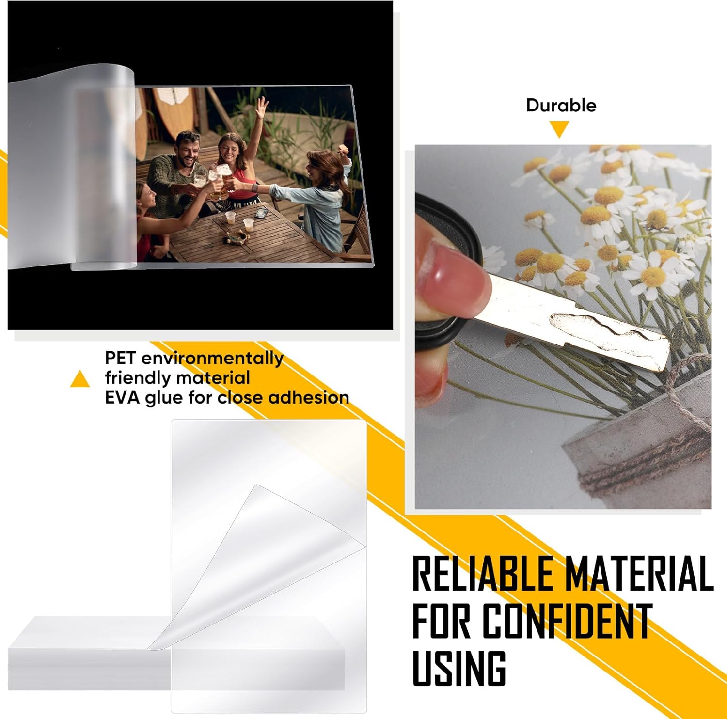Sherr 50 Pcs 10 Mil Thermal Laminating Sheets 11 x 17 Inch Laminating Pouches 11-1/2 x 17-1/2 Inch Clear Lamination Sheets A3 Size Menu Size Hot Glossy Laminator Sleeves for Sealing