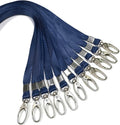 10 Pcs Lanyards Navy Lanyard for Id Badges Nylon Lanyard Bulk Clip Swivel Hook for Office Id Badges Key Chains (Navy)