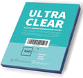 Binditek 100 Pack 7 Mil Binding Presentation Covers, Ultra Clear, 8.5 x 11 Inches, Letter Size, Square Corners, Un-Punched