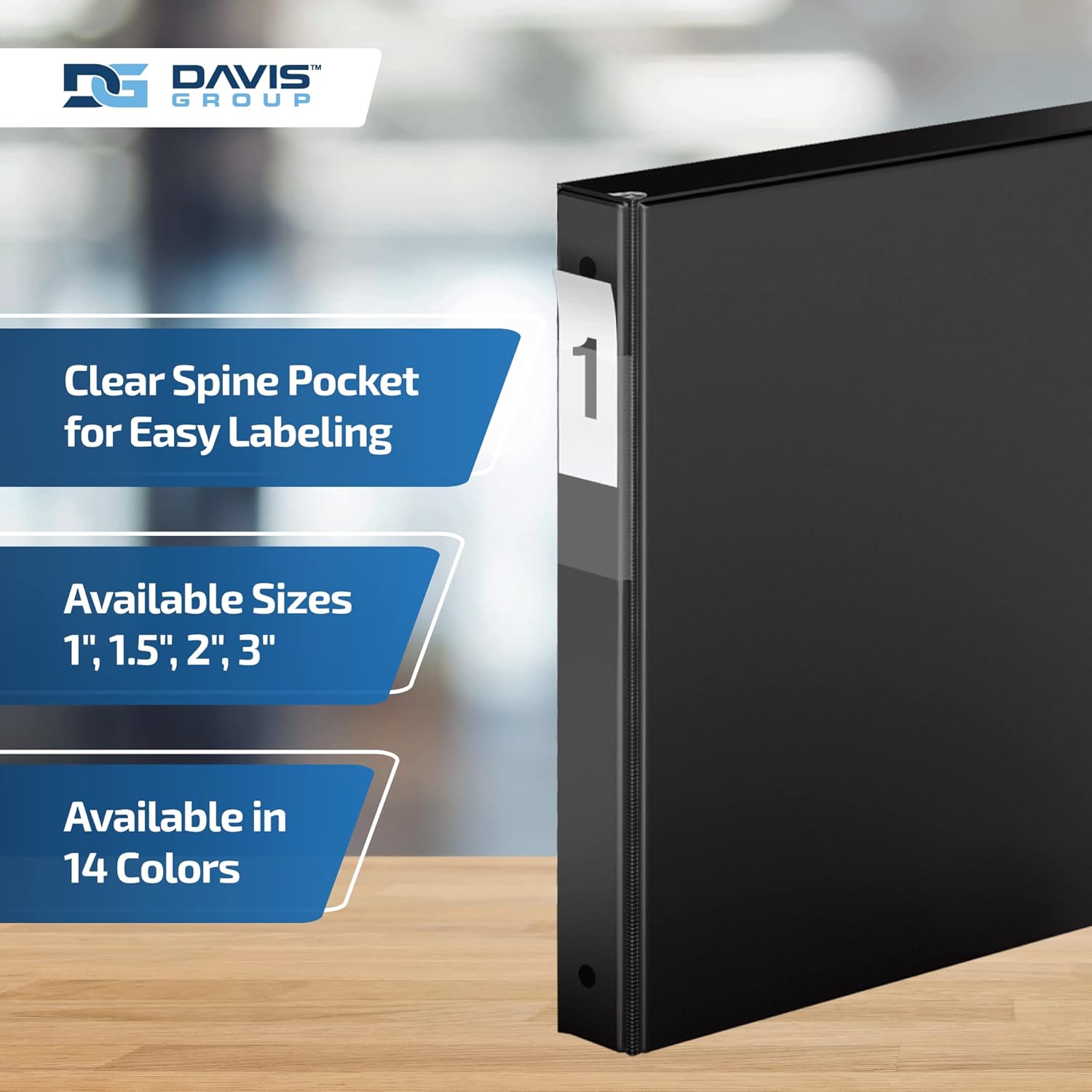 Premium Economy 6-Pack 3-Ring Binders for School or Office, Round-Ring Binders, 1 Inch, Black